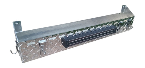 Front Tool and Bottle Tray for 28-inch Blackstone Griddle, Diamond Plate Aluminum