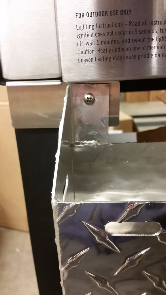 Front Tool and Bottle Tray for Camp Chef FTG600, Diamond Plate Aluminu