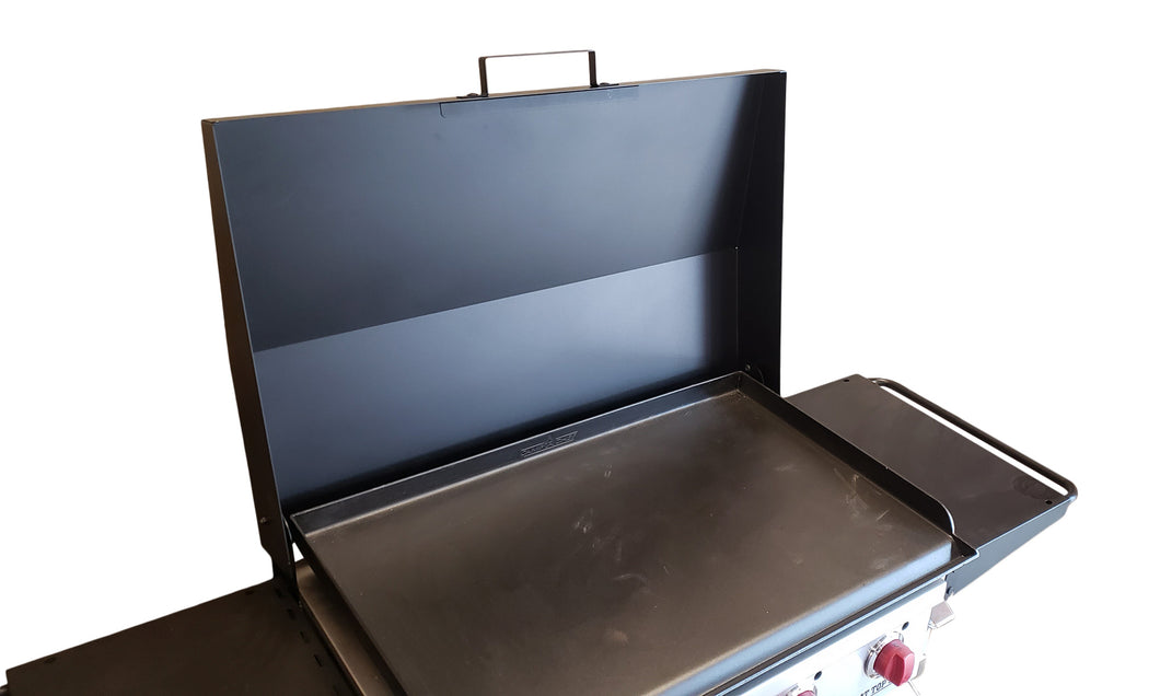 FACTORY SECONDS:  Hinged Cover for Camp Chef FTG600 Flat Top Griddle- 4 Burner - Black