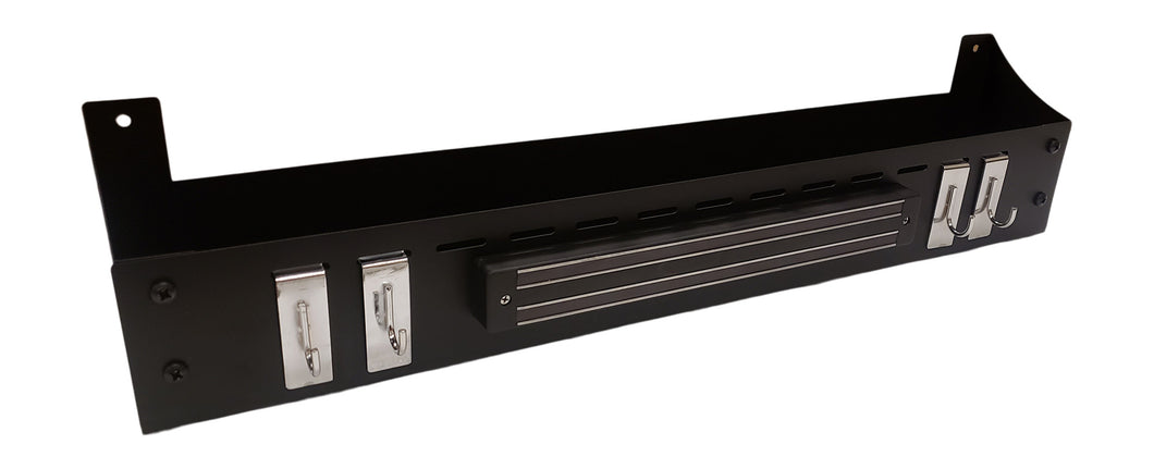 Front Tool and Bottle Tray for 28-inch Blackstone Griddle - Black with Colored Front Face