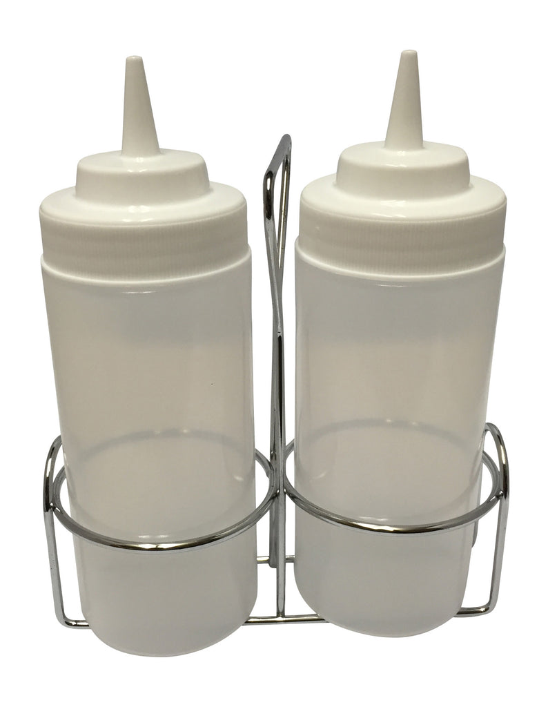 Oil and Water Griddle Squeeze Bottle Set with Caddy Backyard Life Gear