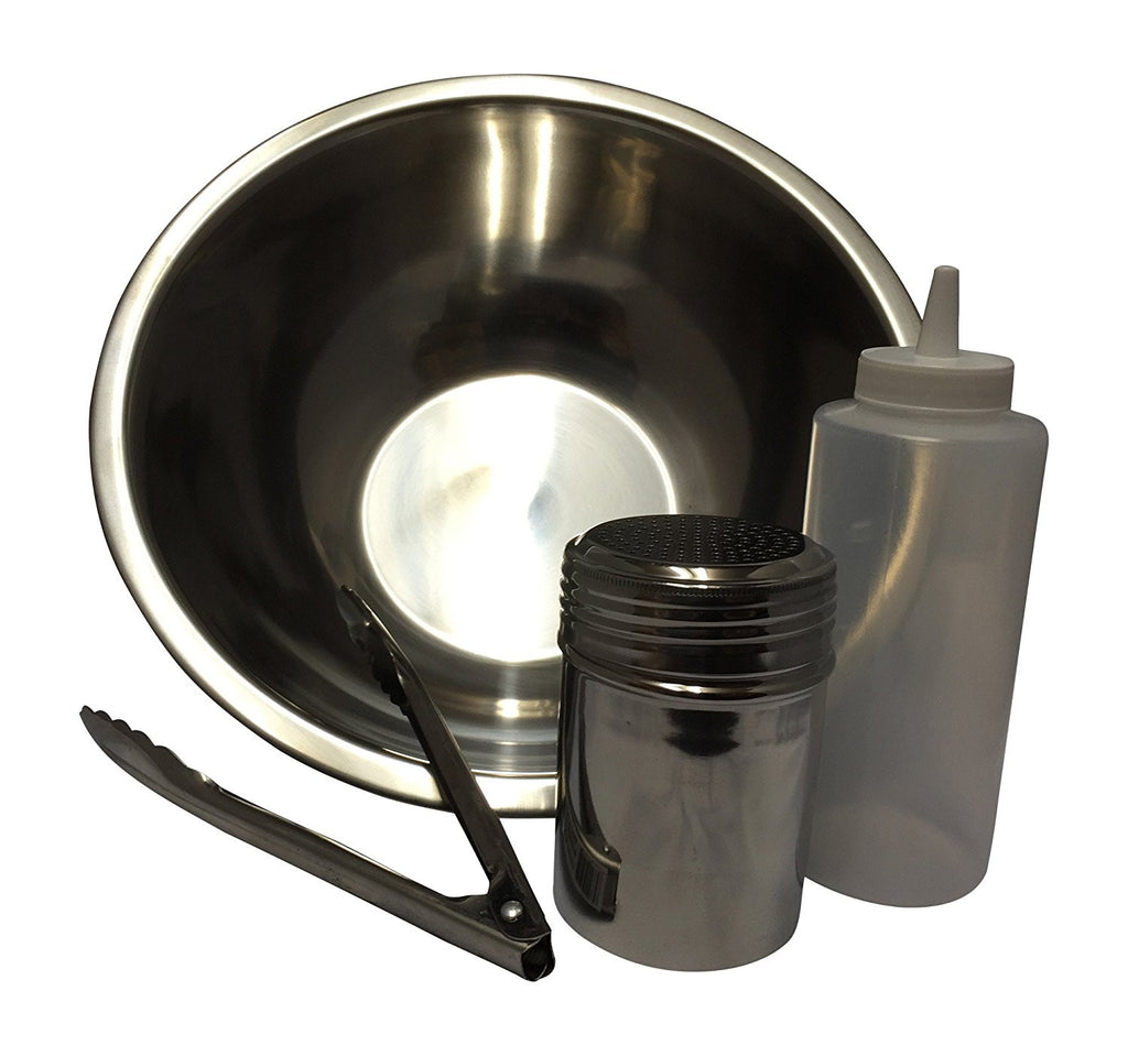 Chicken Wing Sauce n Toss, Bowl, Bottle, Rub Shaker, Tongs Backyard