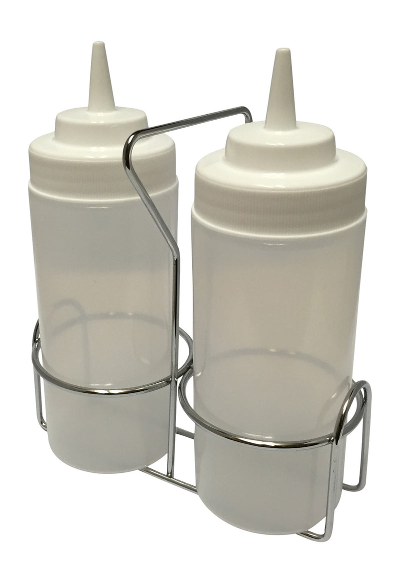 Oil and Water Griddle Squeeze Bottle Set with Caddy Backyard Life Gear